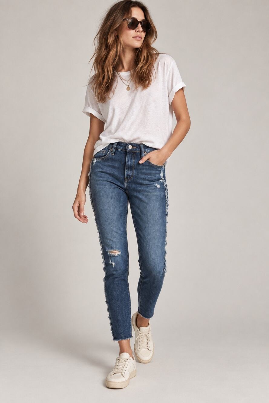 BLANKNYC Distressed Frayed Edge Skinny Jeans Size 28